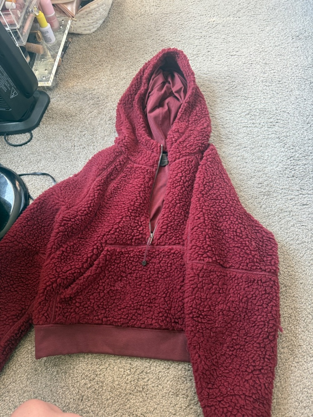 Lululemon Burgundy Sherpa Hoodie